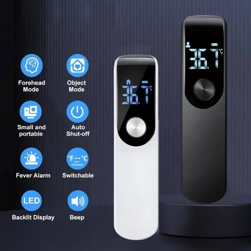 Non-contact Infrared Ear Thermometer & Finger Pulse Oximeter – Digital Body Temperature & Oxygen Monitor