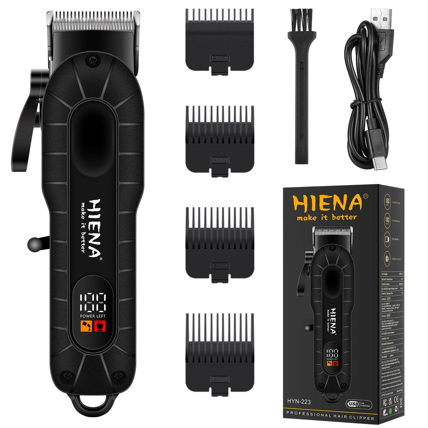 Kemei KM-1071 Hair Clipper – Professional Cordless Barber Trimmer with Stainless Blade & Taper Lever