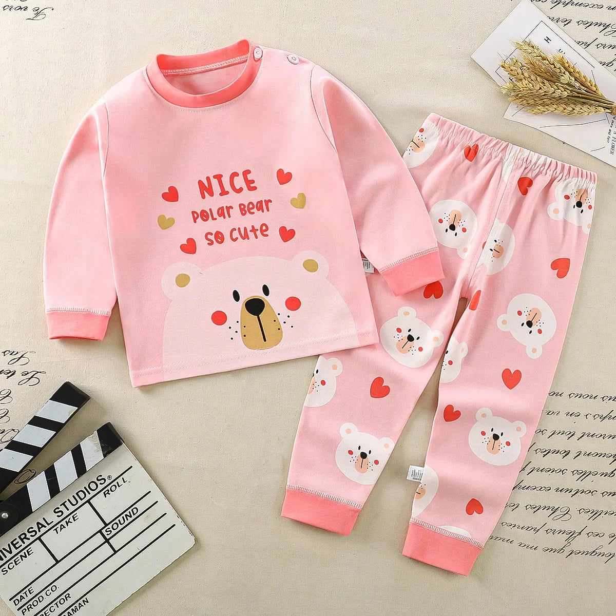 Kids Cotton Pajama Set – Autumn/Winter Sleepwear for Boys and Girls (9 Months to 8 Years)