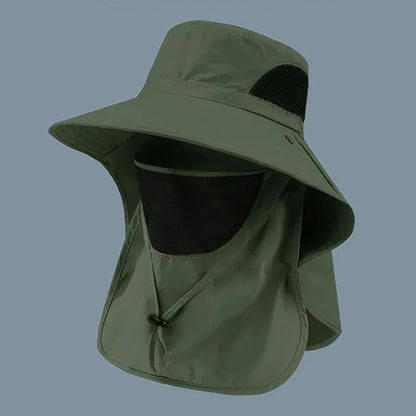 UV Protection Summer Sun Hat – Outdoor Fishing & Hiking Cap with Neck Flap for Men & Women