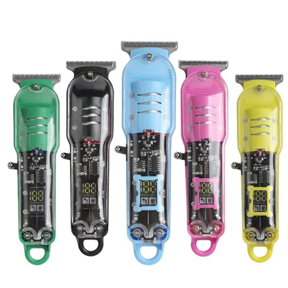 Transparent Hair Clipper with Power Display – 2023 Rechargeable Shaver for Men with Digital Screen