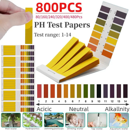 PH Test Strips – Wide Range 1–14 pH Litmus Paper for Water, Soil & Cosmetics