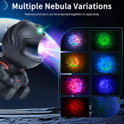 Galaxy Star Projector Night Light Astronaut Space Ceiling LED Lamp for Bedroom Home Decor Kids Gift - Starry Nebula Projector