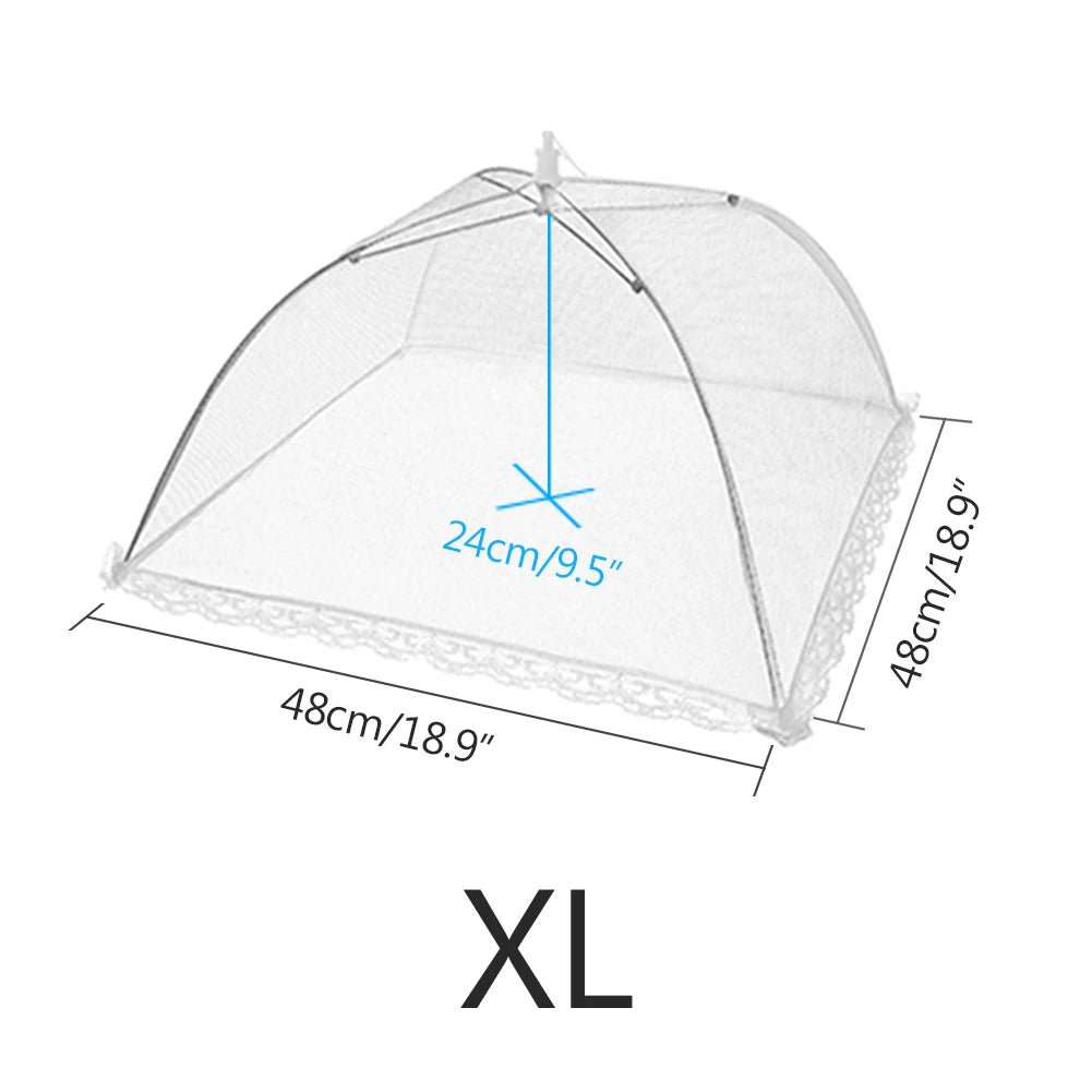 Pop-Up Mesh Food Cover Tent – Foldable Insect-Proof Umbrella Net for Outdoor Picnic & Kitchen Use