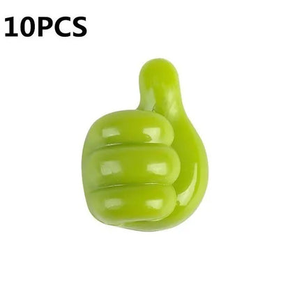 Silicone Thumb Wall Hook Cable Organizer Clips – Self-Adhesive Wire Holder for Kitchen, Bathroom & Home Desk Storage