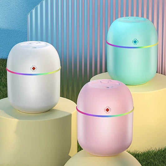 USB Aromatherapy Humidifier – Compact Cool Mist Diffuser with Ambient LED Light for Bedroom, Living Room, Desk & Office Use