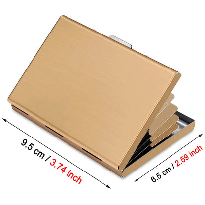 Anti-Scan RFID Blocking Aluminum Metal Card Holder – Slim Wallet for Business and Travel