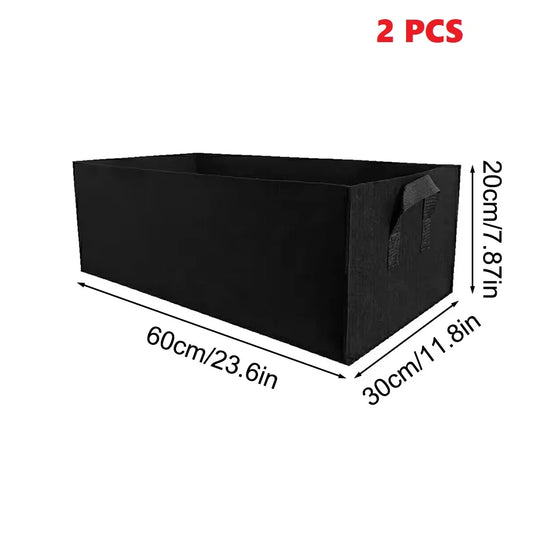 Square Felt Growing Bag – Non-Woven Breathable Plant Growth Container for Vegetables & Small Gardens