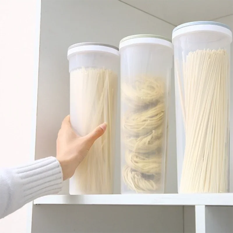 Noodles Sealed Storage Can – Food-Grade Plastic Container for Kitchen Organization & Portion Control