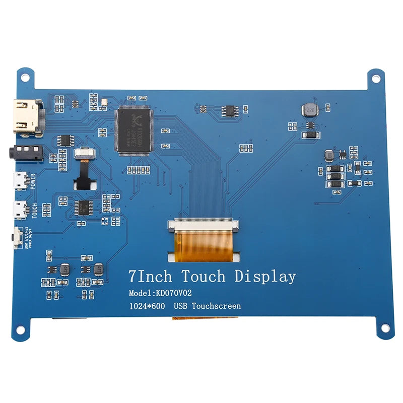 New 7 Inch IPS TFT LCD Display Touch Screen Monitor 1024*600 RGB Pixels USB HDMI-compatible for Raspberry Pi 4B 3B+ AIDA64