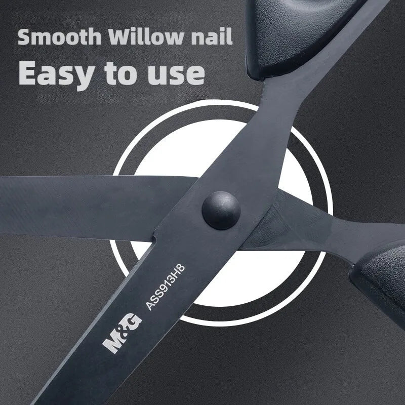 M&G 160mm Stainless Steel Scissors – Durable Household Scissors with Wear-Resistant Black Blade for Office & Everyday Use