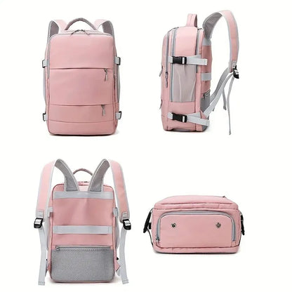 Large Capacity Travel Backpack – Waterproof Multifunctional Backpack with Shoe Compartment for Men & Women