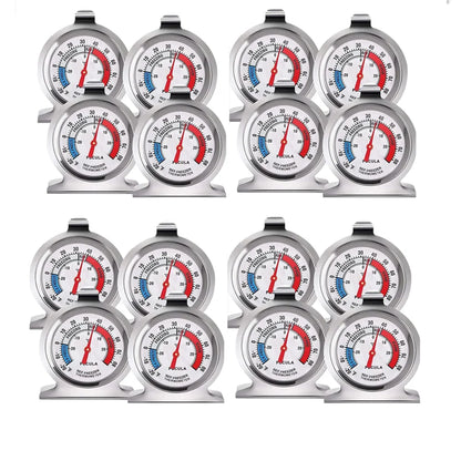 2/4/16pcs Packs Refrigerator Freezer Thermometer Classic Series Large Dial Red Indicator Accurate Temperature for Fridge Cooler