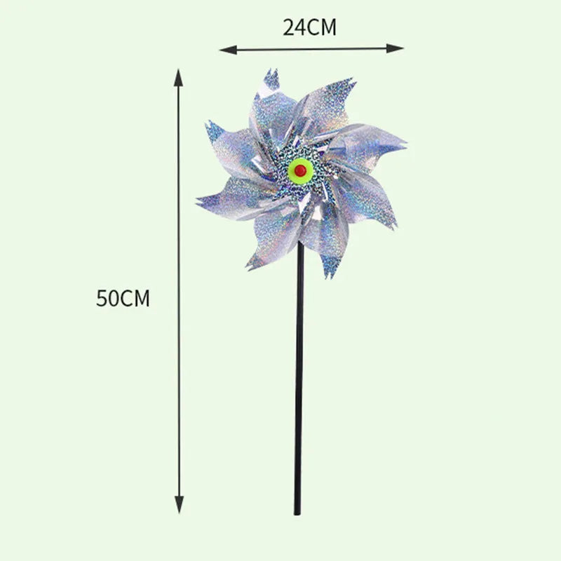 Bird Repeller Pinwheels Reflective Sparkly Scarecrow Pinwheel Windmill Spinner Garden Lawn Yard Decor Keep Birds Away Repellent