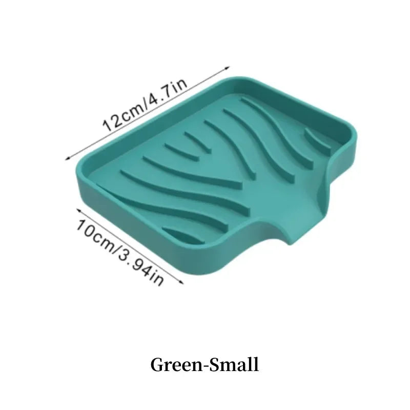 Silicone Drain Soap Box – Anti-Slip Sink Tray for Kitchen or Bathroom