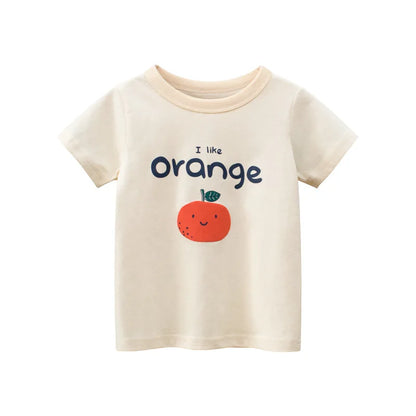 2025 Summer Kids’ Girls Short Sleeve T-Shirts – Printed Little Girl Tops for Toddlers (Ages 2-8 Years)