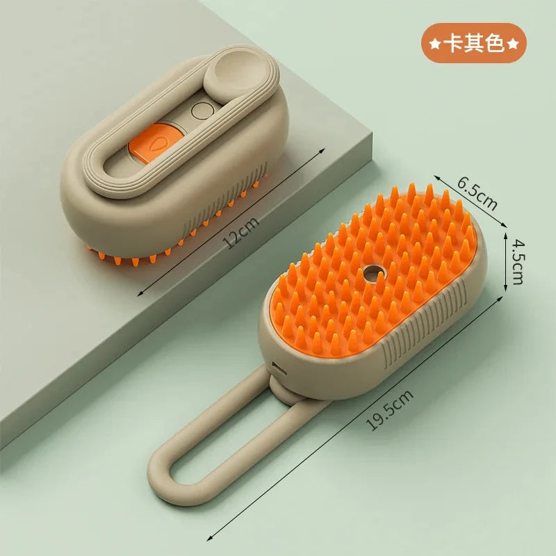 Dog Cat Steamy Brush Steam Brush Electric Sprayer for Massage Pet Grooming Tool Shedding 3 in 1 Electric Sprays Massage Combs