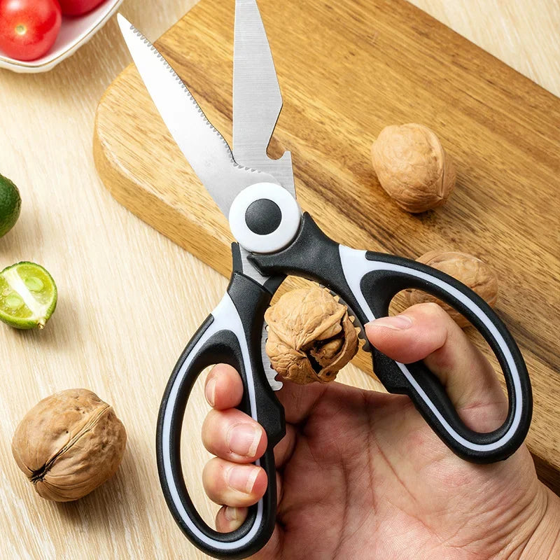 Multi Functional Stainless Steel Kitchen Scissors – Heavy Duty Scissors for Cutting Vegetables, Chicken Bones & Fish