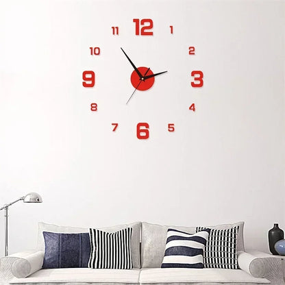 DIY Luminous 3D Wall Clock – Frameless Digital Clock for Modern Living Room & Bedroom Decor