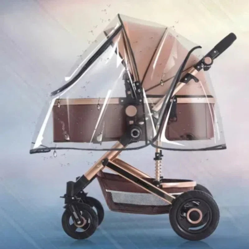 Universal Stroller Rain Cover – Waterproof, Dustproof, Transparent Weather Shield for Baby Prams