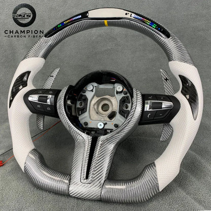 For BMW X4 X5 X2 X3 F80 F18 F20 F30 F31 F22 F23 F10 F11 Sport Carbon Fiber Steering Wheel LED Display Automotive Interior