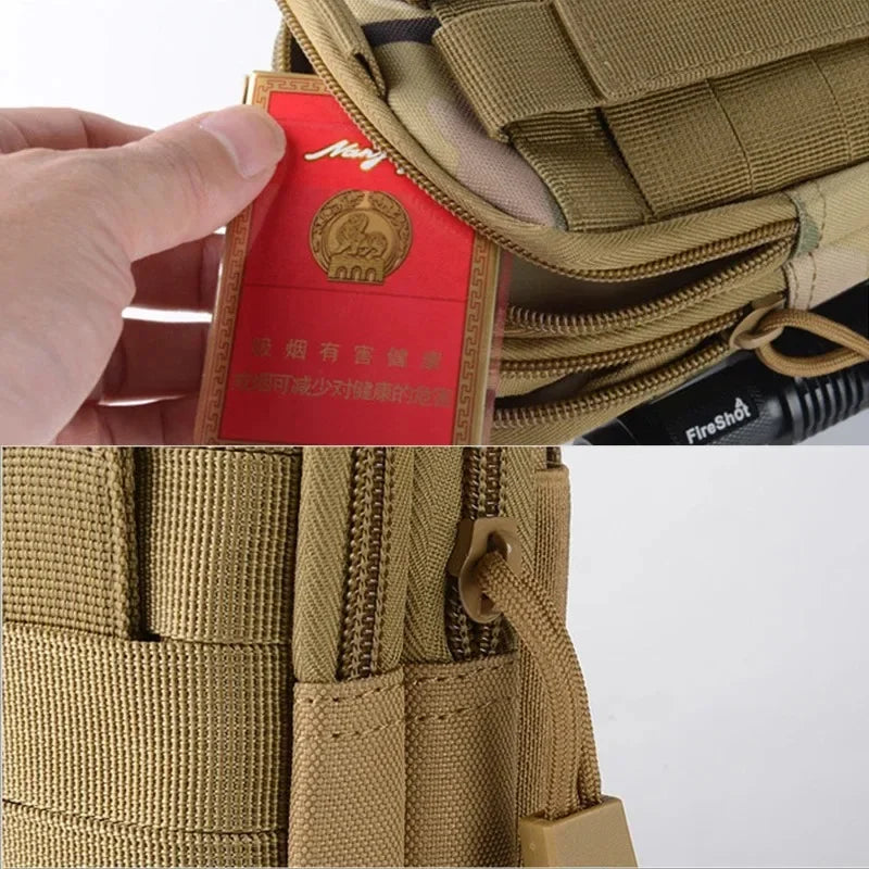 Multipurpose Molle Tactical Waist Bag – Outdoor Belt Pouch with Phone Case & EDC Organizer