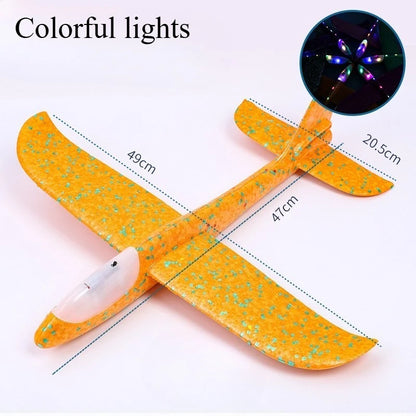 50CM Big Foam Plane Glider – Hand Throw Airplane Toy for Kids with Light Inertial EPP Material (Outdoor Launch Gift)
