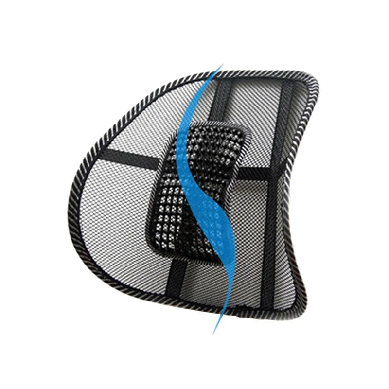Mesh Lumbar Back Support Cushion – Massage Chair Pad for Car, Office, and Home Seating Comfort