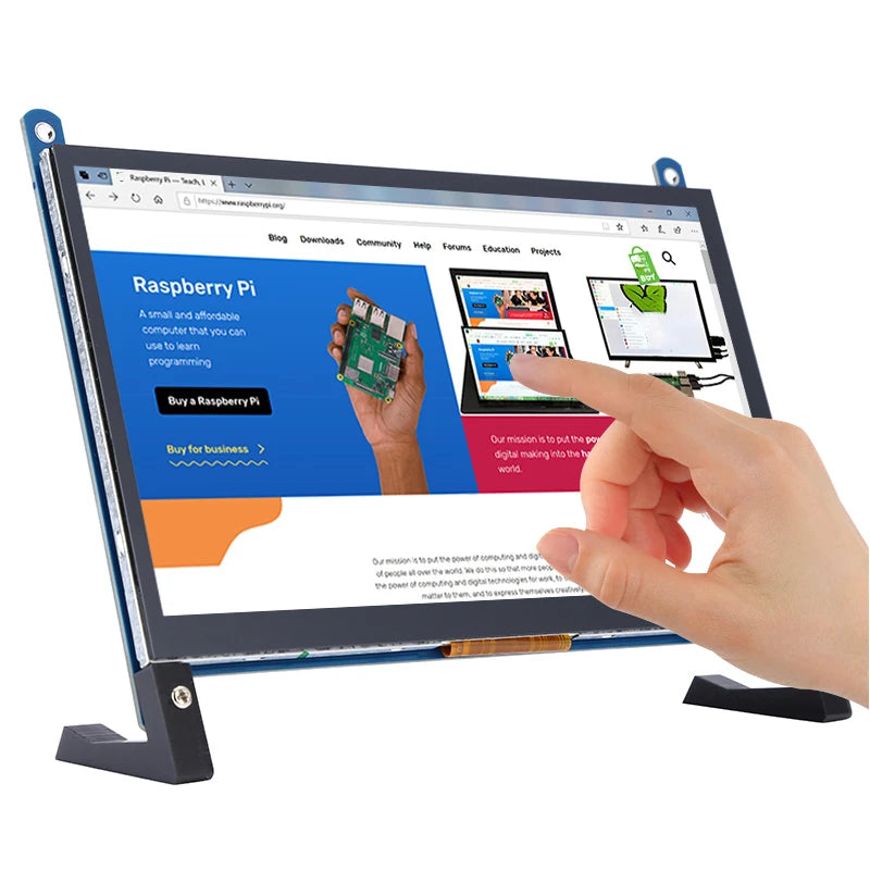 New 7 Inch IPS TFT LCD Display Touch Screen Monitor 1024*600 RGB Pixels USB HDMI-compatible for Raspberry Pi 4B 3B+ AIDA64