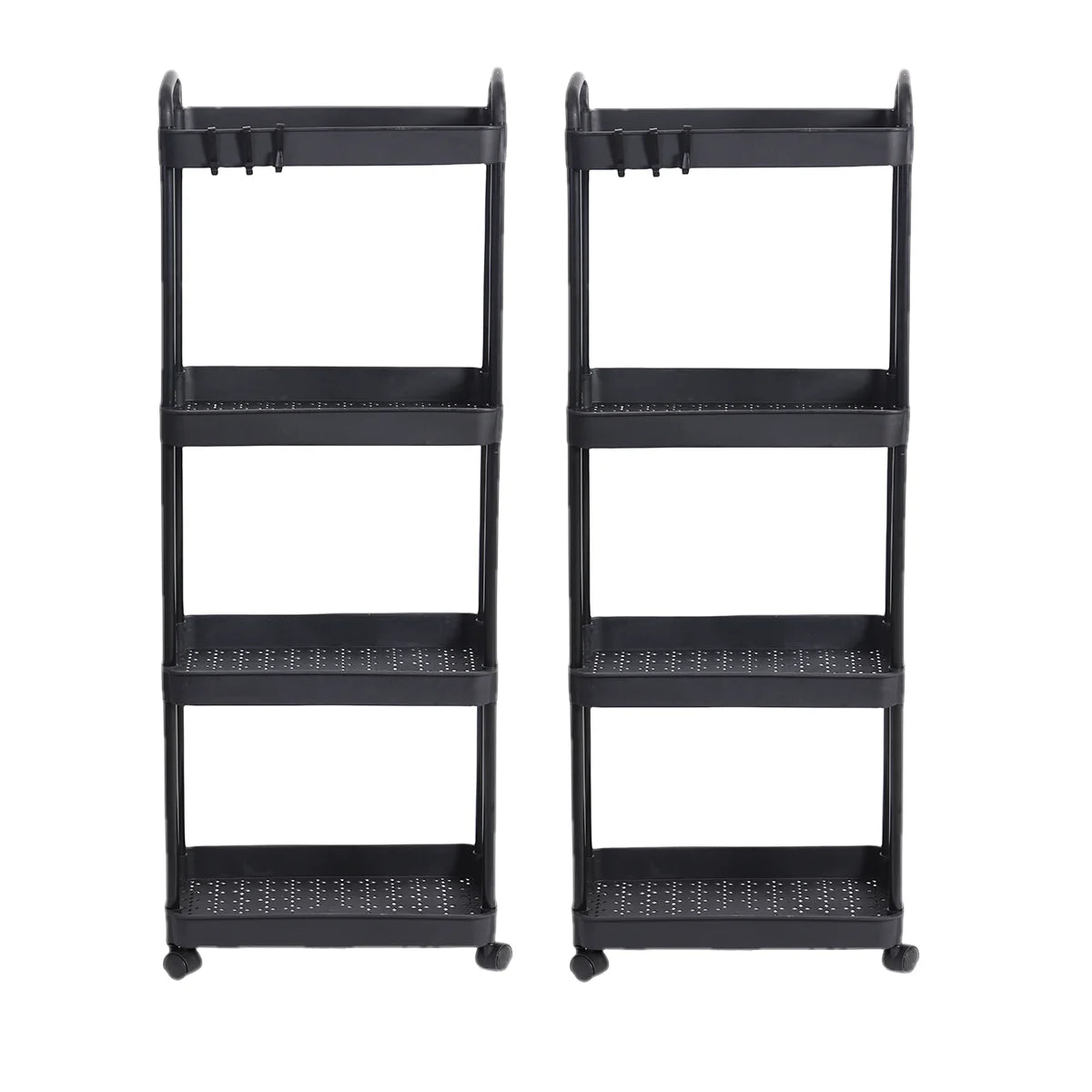 3/4-Tier Multi-Layer Rolling Storage Cart – Mobile Kitchen, Bathroom & Bedroom Organizer with Lockable Wheels