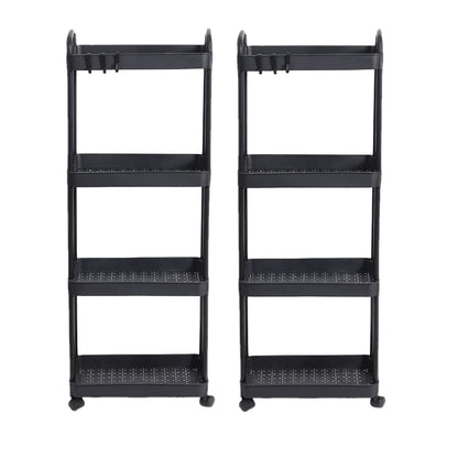 3/4-Tier Multi-Layer Rolling Storage Cart – Mobile Kitchen, Bathroom & Bedroom Organizer with Lockable Wheels