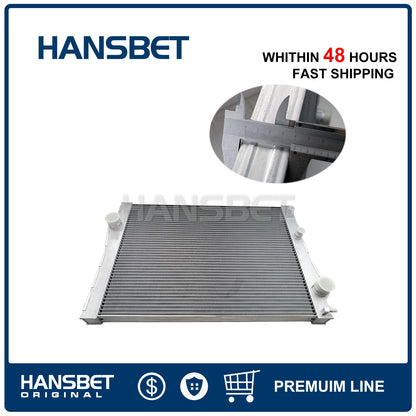 Aluminum Radiator 17117533472 for BMW X5 E70/SAV/F15/F85 X6 E71 E72 N57D30A xDrive30i xDrive35i xDrive35d 3.0L 08-2014 HANSBET