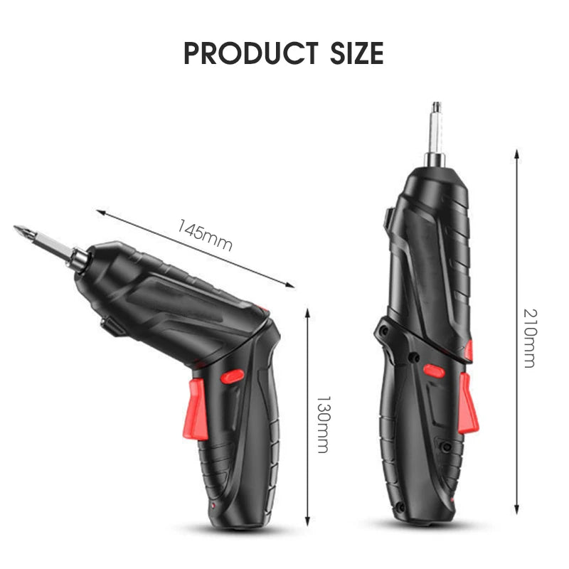 3.6V Cordless Electric Screwdriver – Mini Power Drill with 500mAh Lithium Battery for Household Repairs