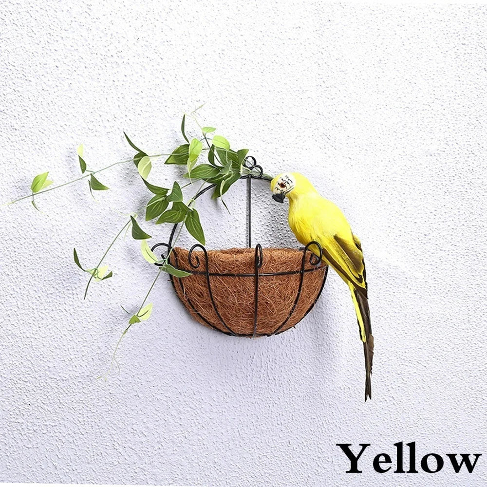 Handmade Simulation Parrot 25/35cm Creative Feather Lawn Figurine Ornament Animal Bird Garden Bird Prop Decoration Miniature