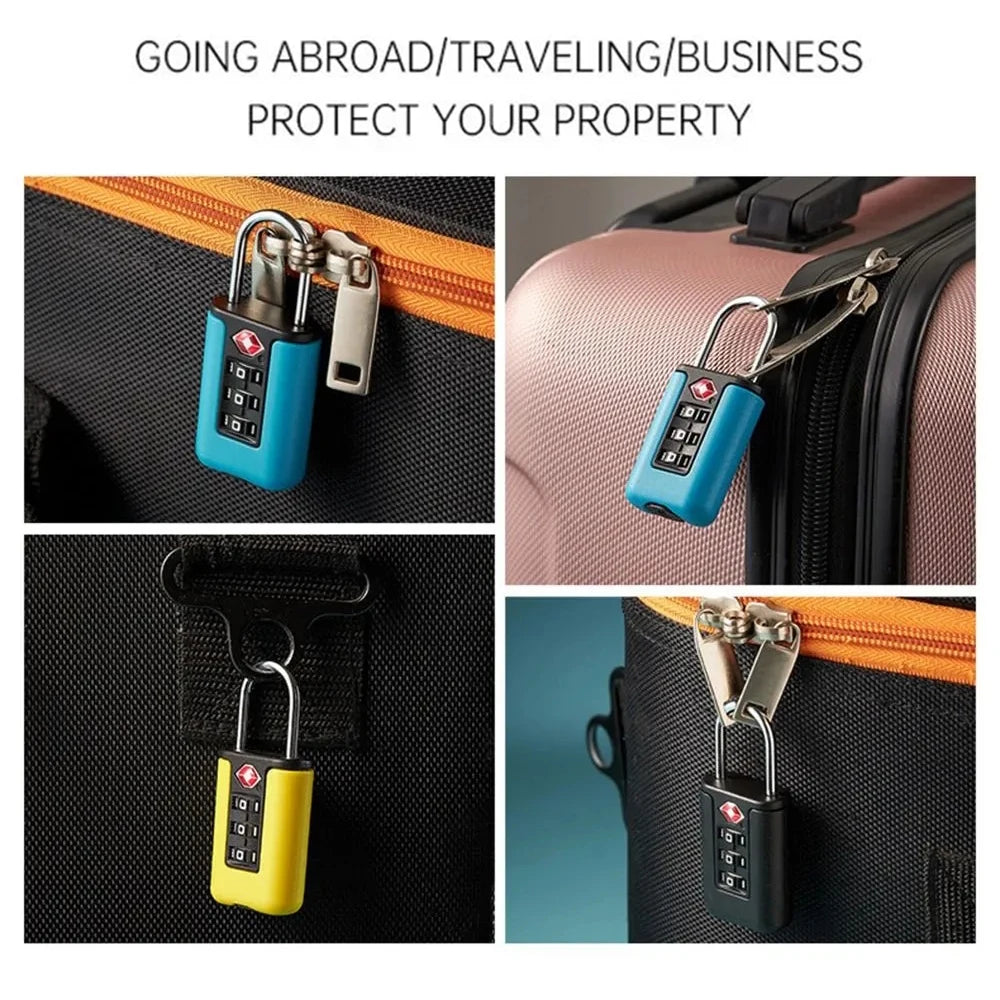 TSA Combination Lock for Luggage – 3-Digit Customs Code Padlock for Travel Bags & Suitcases