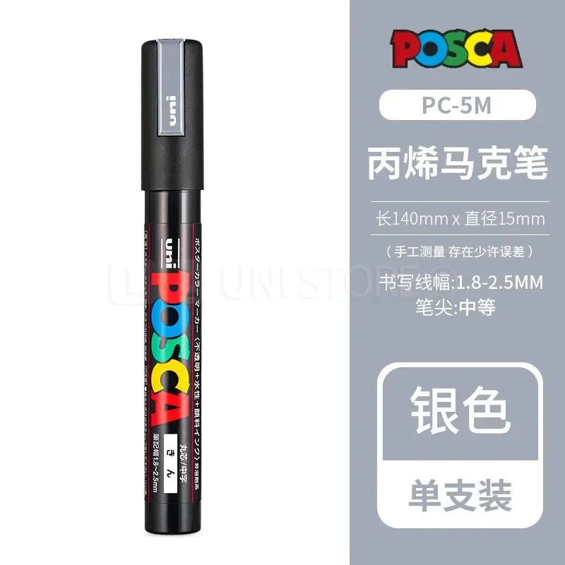 Uni Posca Full Marker Set – Multi-Colours Acrylic Permanent Graffiti Painting Pens