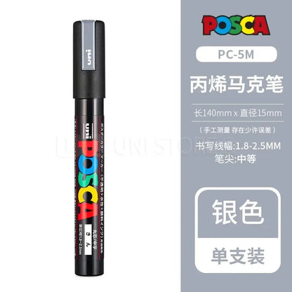 Uni Posca Full Marker Set – Multi-Colours Acrylic Permanent Graffiti Painting Pens