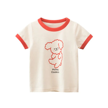 2025 Summer Kids’ Girls Short Sleeve T-Shirts – Printed Little Girl Tops for Toddlers (Ages 2-8 Years)