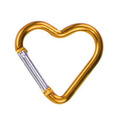 Heart-Shaped Aluminum Carabiner Clip – Keychain Hook for Outdoor, Travel, or Bottle Hanging
