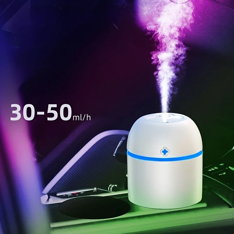 USB Aromatherapy Humidifier – Compact Cool Mist Diffuser with Ambient LED Light for Bedroom, Living Room, Desk & Office Use