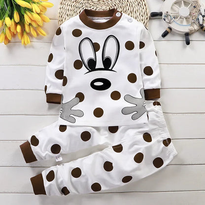 Kids Cotton Pajama Set – Autumn/Winter Sleepwear for Boys and Girls (9 Months to 8 Years)