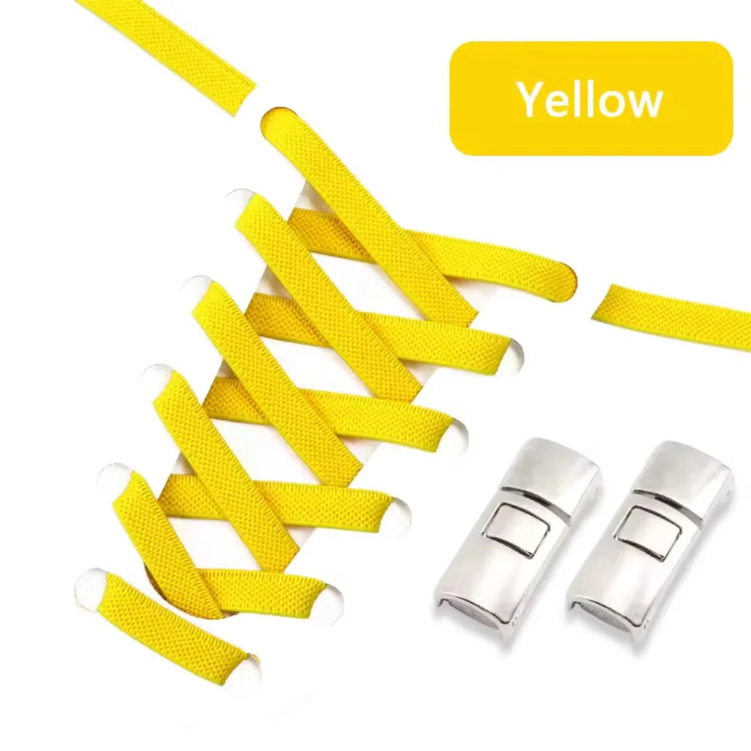 Elastic No Tie Shoelaces Semicircle Shoe Laces For Kids and Adult Sneakers Shoelace Quick Lazy Metal Lock Laces Shoe Strings