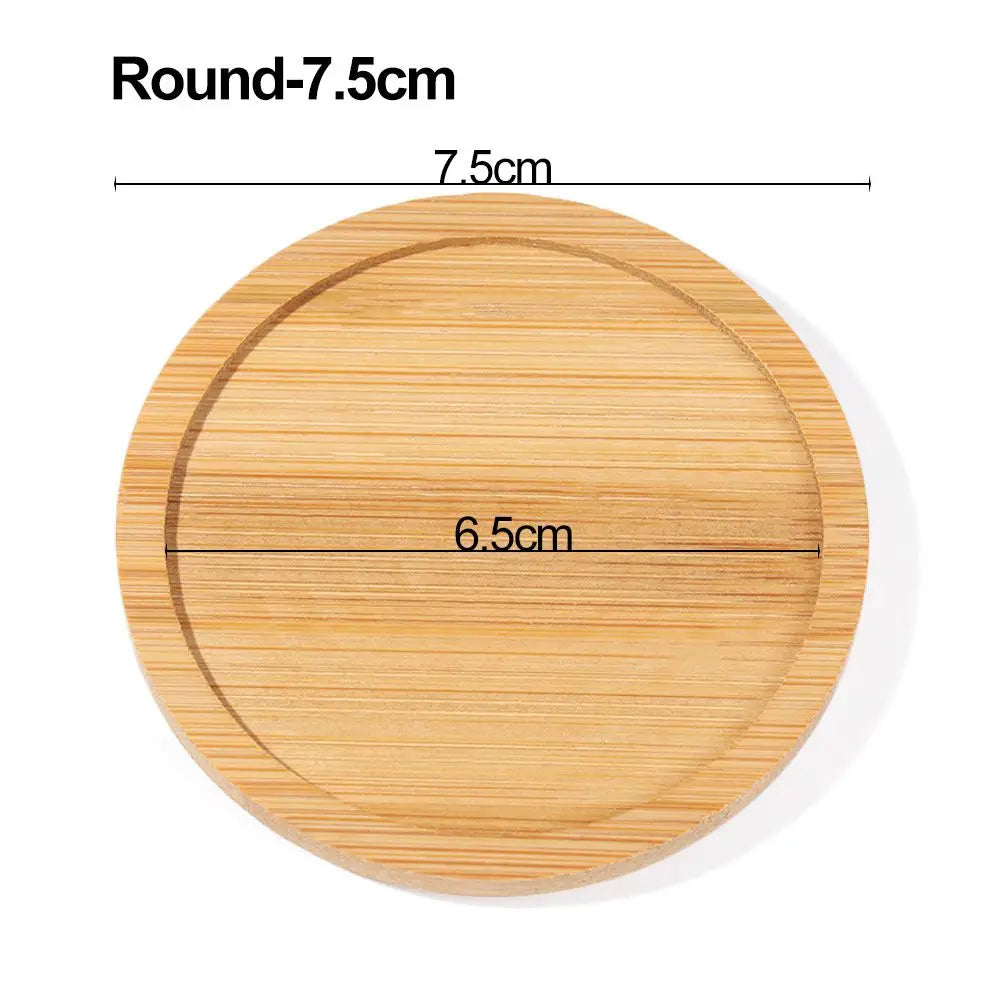 Bamboo Tray Saucer – Natural Wooden Coaster for Flower Pots, Cups & Kitchen Decor