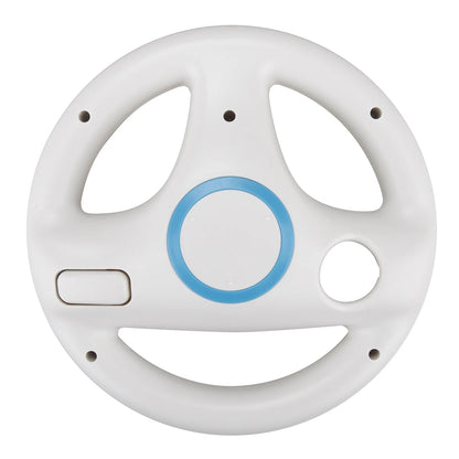 Steering Wheel for Nintendo Wii Remote Controller – Black & White Racing Wheel for Mario Kart and Wii Racing Games