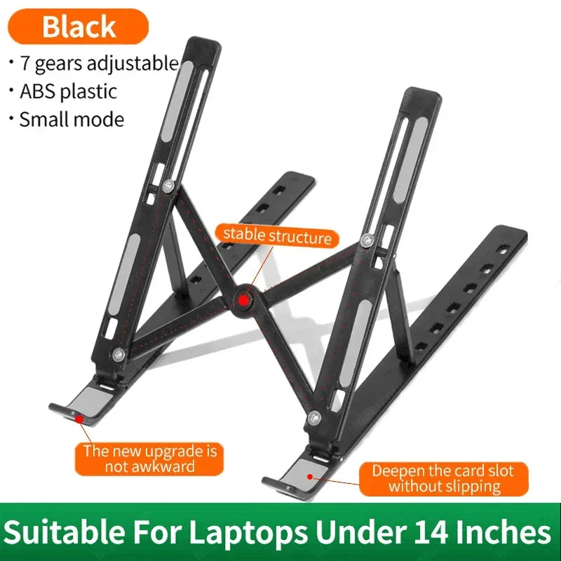 Portable foldable computer monitor stand, adjustable laptop stand, suitable for small-sized tablet dock accessories