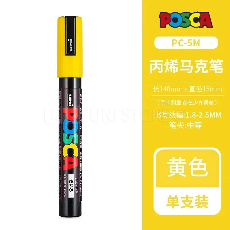 Uni Posca Full Marker Set – Multi-Colours Acrylic Permanent Graffiti Painting Pens