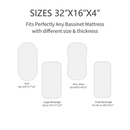 Detachable Muslin Cotton Crib Sheet – Soft Fitted Baby Mattress Cover with Elastic Edges