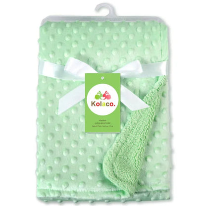 Baby Thermal Soft Fleece Blanket – Newborn Winter Swaddle Wrap Cotton Quilt