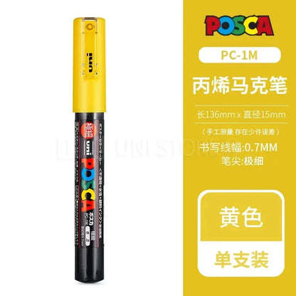 Uni Posca Full Marker Set – Multi-Colours Acrylic Permanent Graffiti Painting Pens