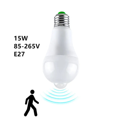 E27 LED Motion Sensor Bulb LED Lamp 85-265V PIR Sensor Light Bulb Auto ON/OFF Night Light For Porch Stairs Garage Security Light